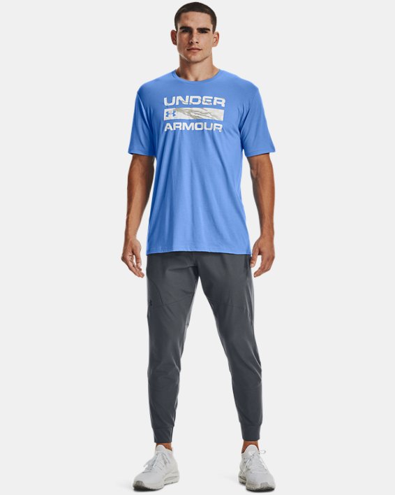 Men's UA Stacked Logo Fill T-Shirt, Blue, pdpMainDesktop image number 2